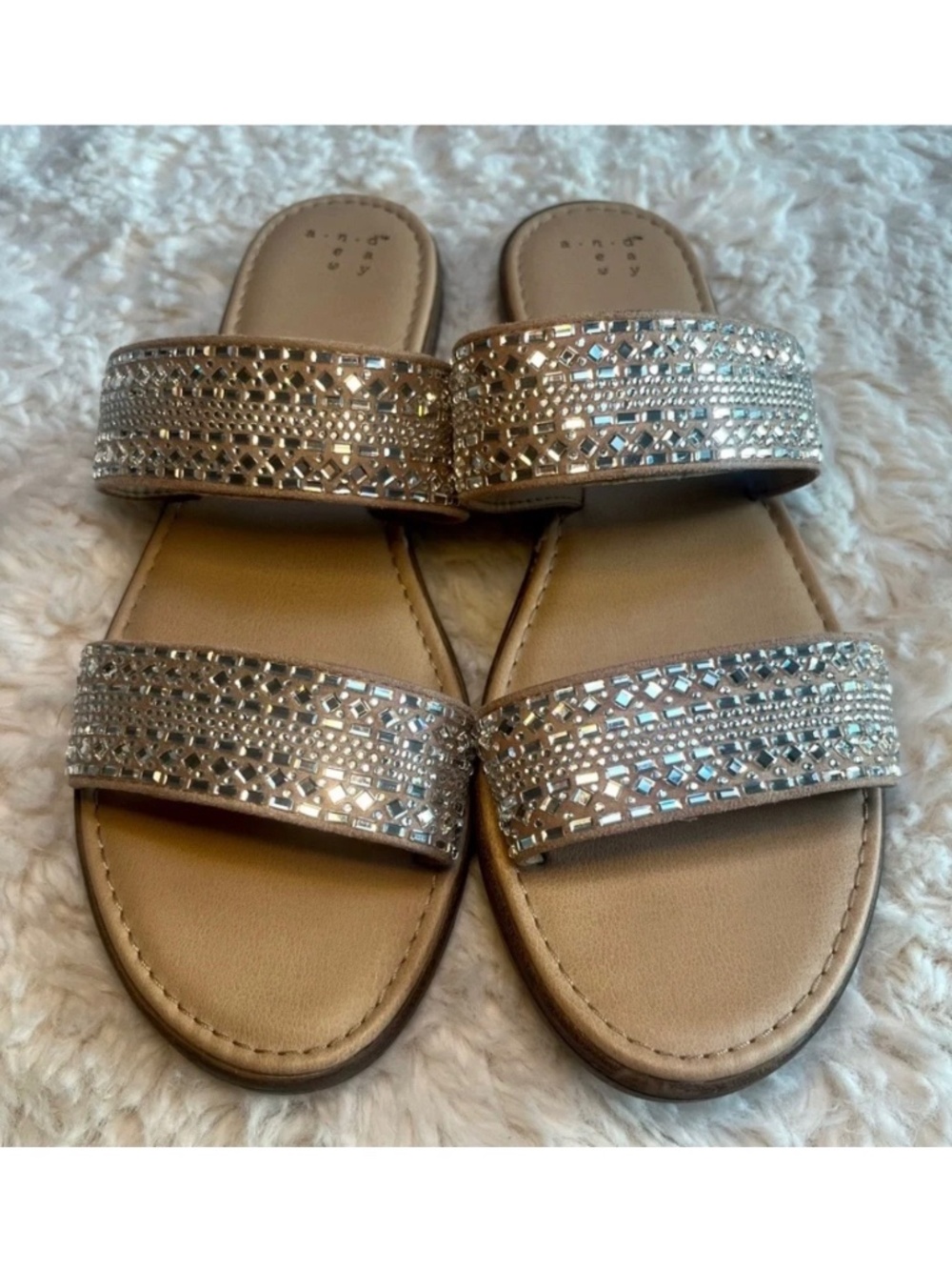 A New Day Rhinestone Sandals 9.5